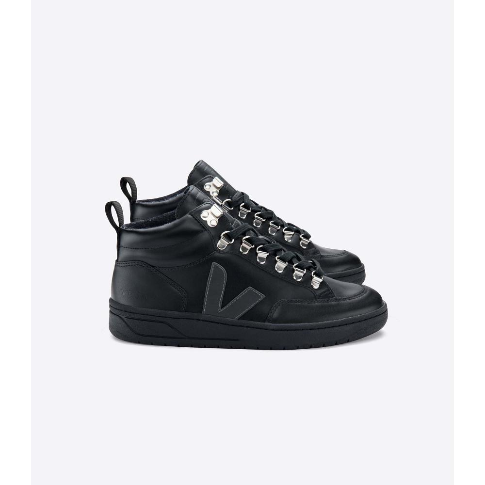 Black Women\'s Veja RORAIMA LEATHER High Tops | AU 361HAP